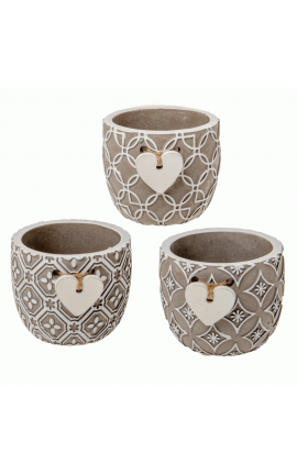 Bomboniera Matrimonio Compleanno Portapiante Ceramica Cuore