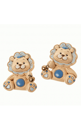 Bomboniera Battesimo Compleanno Nascita Magnete Leone Leoncino Celeste 2 Assortiti