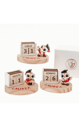 Bomboniera Laurea Calendario Gufetto Gufo 3 Assortiti Con Scatola