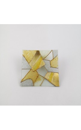 Piattino Vetro in Oro con Box
