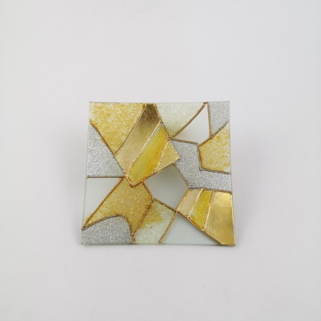 Piattino Vetro in Oro con Box