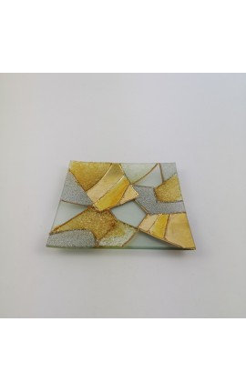 Piattino Vetro in Oro con Box