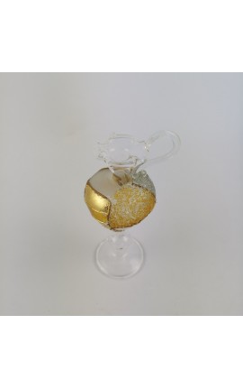 Anfora Vetro Soffiato Dec. Oro con Box