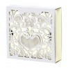 Box Scatola Cartoncino Oro Laserato Cuore 10x10x3 Hervit