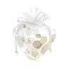 Sacchetto Cuore Organza Botanic Bianco e Giallo Hervit