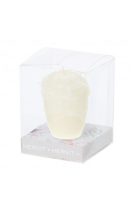 Bomboniera Compleanno Candela Soia Bouquet Bianca Con Box Hervit