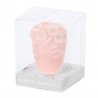 Bomboniera Battesimo Compleanno Candela Soia Bouquet Rosa Con Box Hervit