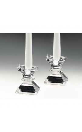 Bomboniera Matrimonio Coppia Candelabri Cristallo Candelabro Portacandela Candelieri Con Box Ranoldi