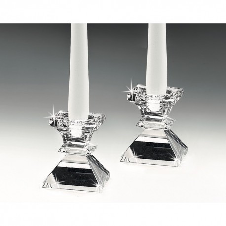 Bomboniera Matrimonio Coppia Candelabri Cristallo Candelabro Portacandela Candelieri Con Box Ranoldi