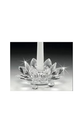 Bomboniera Matrimonio  Candeliere Ninfea Cristallo Candelabro Portacandela Con Box Ranoldi