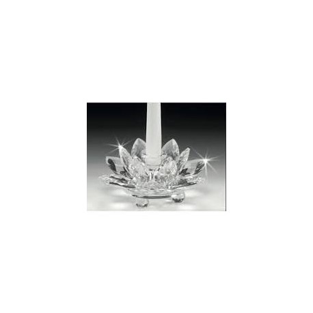Bomboniera Matrimonio  Candeliere Ninfea Cristallo Candelabro Portacandela Con Box Ranoldi