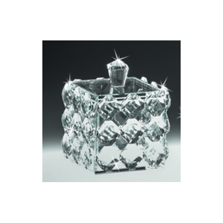 Bomboniera Matrimonio Scatola Cristallo Portagioie 9x9x12 Cm  Con Box Ranoldi