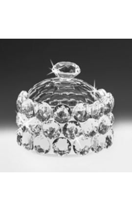 Bomboniera Matrimonio Scatola Tonda Cristallo Portagioie 10x10x10 Cm  Con Box Ranoldi