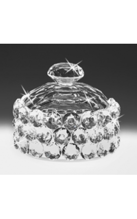 Bomboniera Matrimonio Scatola Tonda Cristallo Portagioie 12x12x10 Cm  Con Box Ranoldi