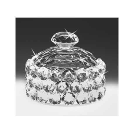 Bomboniera Matrimonio Scatola Tonda Cristallo Portagioie 12x12x10 Cm  Con Box Ranoldi