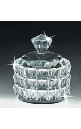 Bomboniera Matrimonio Scatola Tonda Cristallo Portagioie 10x10x12 Cm  Con Box Ranoldi
