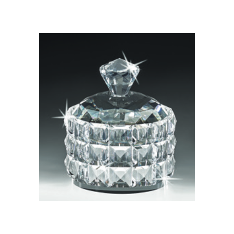 Bomboniera Matrimonio Scatola Tonda Cristallo Portagioie 10x10x12 Cm  Con Box Ranoldi