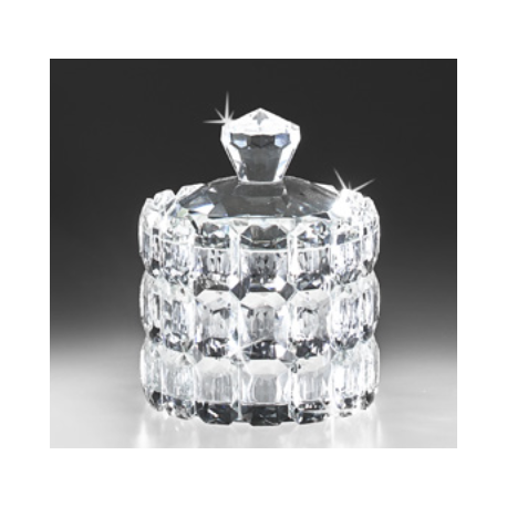 Bomboniera Matrimonio Scatola Tonda Cristallo Portagioie 10x10x14 Cm  Con Box Ranoldi