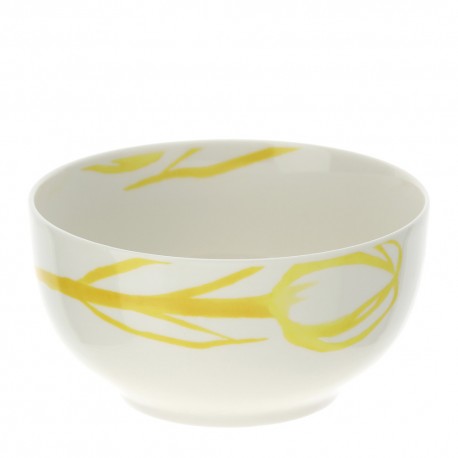 Bomboniera Matrimonio Ciotola Porcellana Tulip Giallo Con Box Hervit