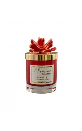 Bomboniera Matrimonio Comunione Barattolo Candela Fiore Capodimonde Rosso Con Astuccio