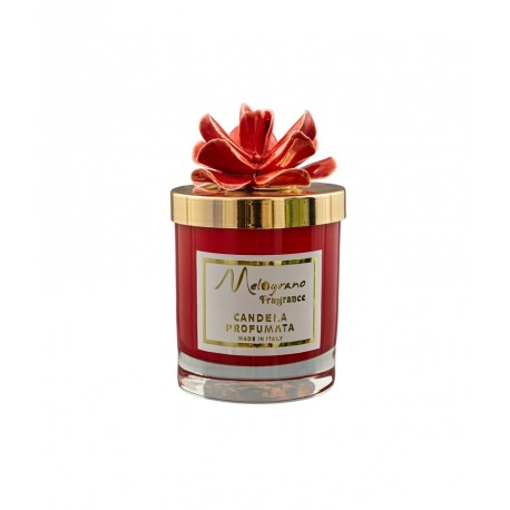 Bomboniera Matrimonio Comunione Barattolo Candela Fiore Capodimonde Rosso Con Astuccio