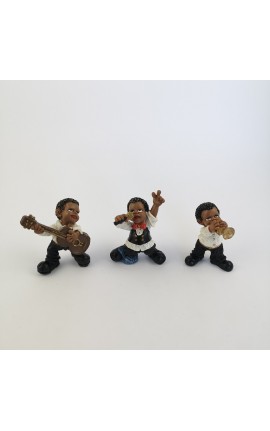 Omini Banda Musicale in Resina Colorata 3 Ass.