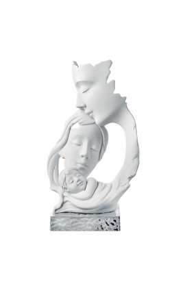 Bomboniera Battesimo Scultura Sacra Famiglia Bianca e Argento Bongelli Preziosi