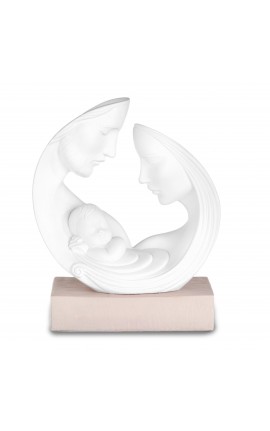 Bomboniera Battesimo Icona Sacra Famiglia Bianco e Tortora Fantin