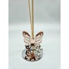 Bomboniera Matrimonio Compleanno Profumatore Diffusore Farfalla Plexi Rosa Gold e Argento Con Fiore Cristallo Con Box