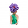 Scultura Majorette Giada Con Fiore Viola Henriette