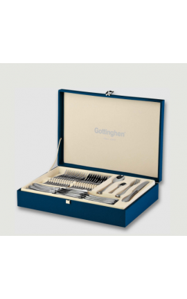 Set 51 Pezzi Posate Acciaio 18/10 Inox Laminata Gold Oro Con Astuccio Lusso Gottinghen