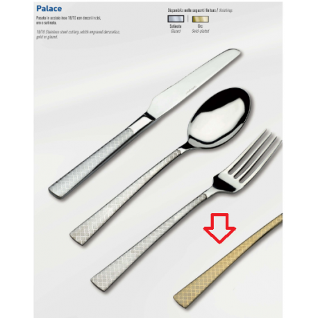 Set 51 Pezzi Posate Acciaio 18/10 Inox Satinato Oro Decori Incisi Con Astuccio Lusso Gottinghen Palace Oro