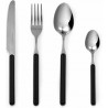 Posate Excelsa Eclipse Servizio Posate 24 Pezzi NERO, Acciaio Inox