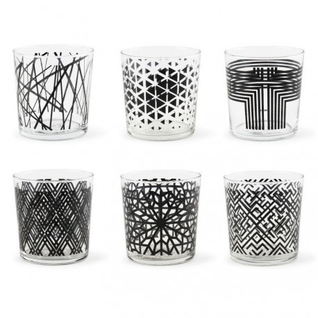 Excelsa set 6 bicchiere vetro Emily acqua e multiuso 370 Ml