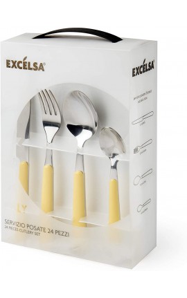 Excelsa Jolly Servizio 24 Posate, Acciaio Inox