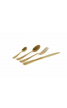 Excelsa Vintage Gold Servizio Posate 24 Pezzi, Acciaio Inox 18/0