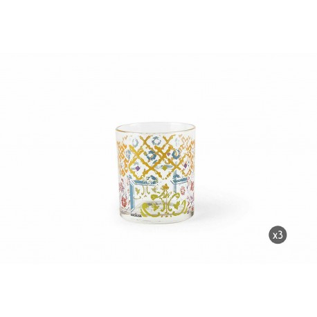 Excelsa Set 3 Bicchieri Acqua Maioliche