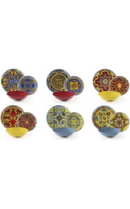 Excelsa Trinacria Servizio Piatti 18 Pezzi, Porcellana e Ceramica