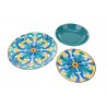 Servizio Piatti  set 18 pezzi piatti decoro riviera blu Porcellana