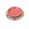 Servizio Piatti  set 18 pezzi piatti decoro pink e roses Floreale Porcellana