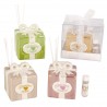 Bomboniera Matrimonio Battesimo Compleanno Profumatore Diffusore Pacco Regalo Porcellana 4 Colori Assortiti con Scatola Trasp.