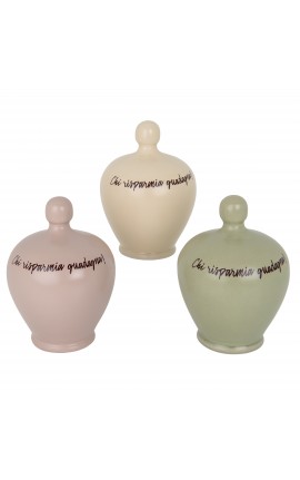 Bomboniera Matrimonio Salvadanaio Porcellana  3 Assortiti Salento