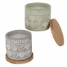 Bomboniera Matrimonio Barattolo Candela Profumata 2 Assortiti Fantasia h.9 Cm