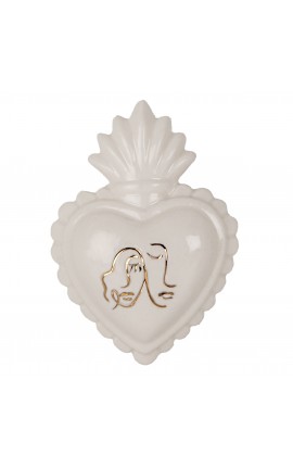 Bomboniera Matrimonio Magnete Cuore Porcellana Coppia Sposi