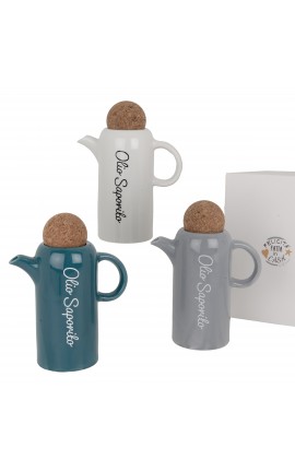 Bomboniera Matrimonio Oliera Porcellana 3 Colori Assortiti con Box