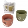 Bomboniera Matrimonio Battesimo Comunione Candela Sorriso 3 Colori Assortiti h.8,5 cm con Scatola Trasparente
