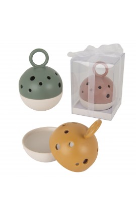 Bomboniera Matrimonio Battesimo Comunione Barattolo Candela Anello h.14 Cm 3 Colori Assortiti con Scatola Trasparente