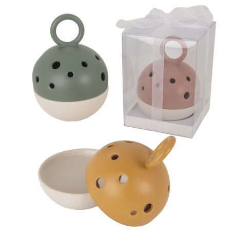 Bomboniera Matrimonio Battesimo Comunione Barattolo Candela Anello h.14 Cm 3 Colori Assortiti con Scatola Trasparente