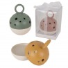 Bomboniera Matrimonio Battesimo Comunione Barattolo Candela Anello h.14 Cm 3 Colori Assortiti con Scatola Trasparente