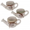 Bomboniera Matrimonio Battesimo Comunione Portapiante Annafiatoio 3 Assortiti 19xh.8 Cm